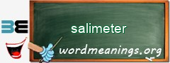 WordMeaning blackboard for salimeter